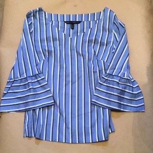 White House Black Market Blouse w/Bell Sleeves